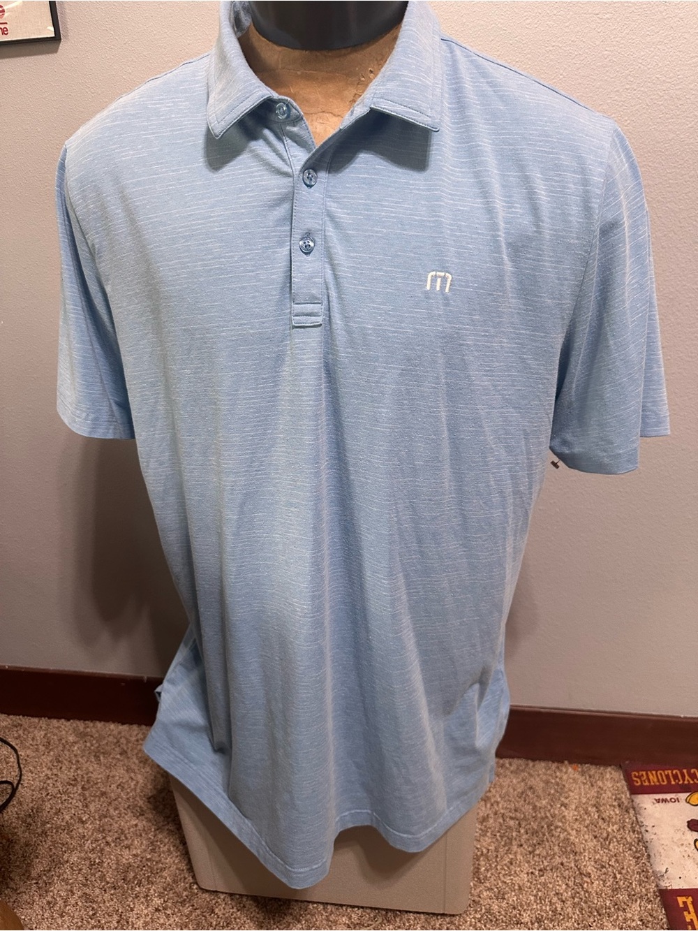 Travis Mathew Mens XXL Blue Men’s Polo Shirt